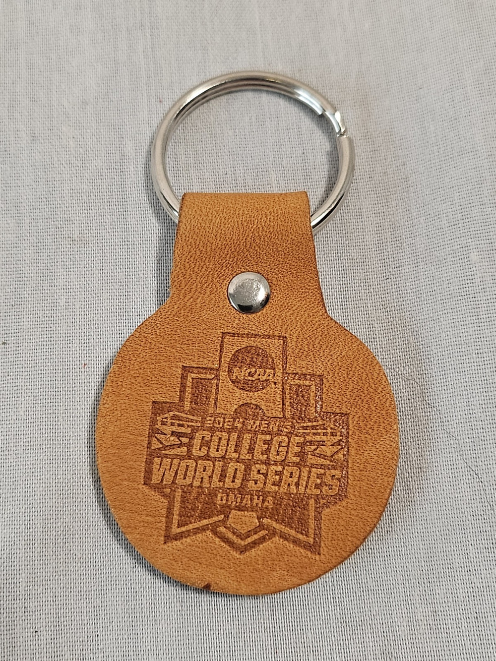 Rawlings Pro Preferred Leather Keychain 2024 Baseball College World Series Ed